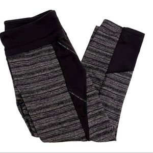Athleta Energy Workout Running Capris. Black and Purple. Size S.